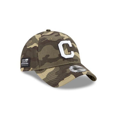Cleveland Indians Gorra | New Era MLB Armed Forces Weekend 9twenty Adjustable Cap Mexico - Verdes